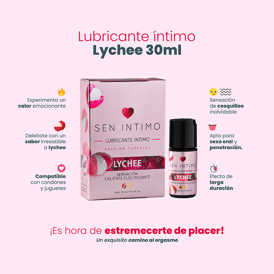 Lubricante Íntimo Lychee Sensación Caliente Electrizante x 30 ml by Sen Íntimo