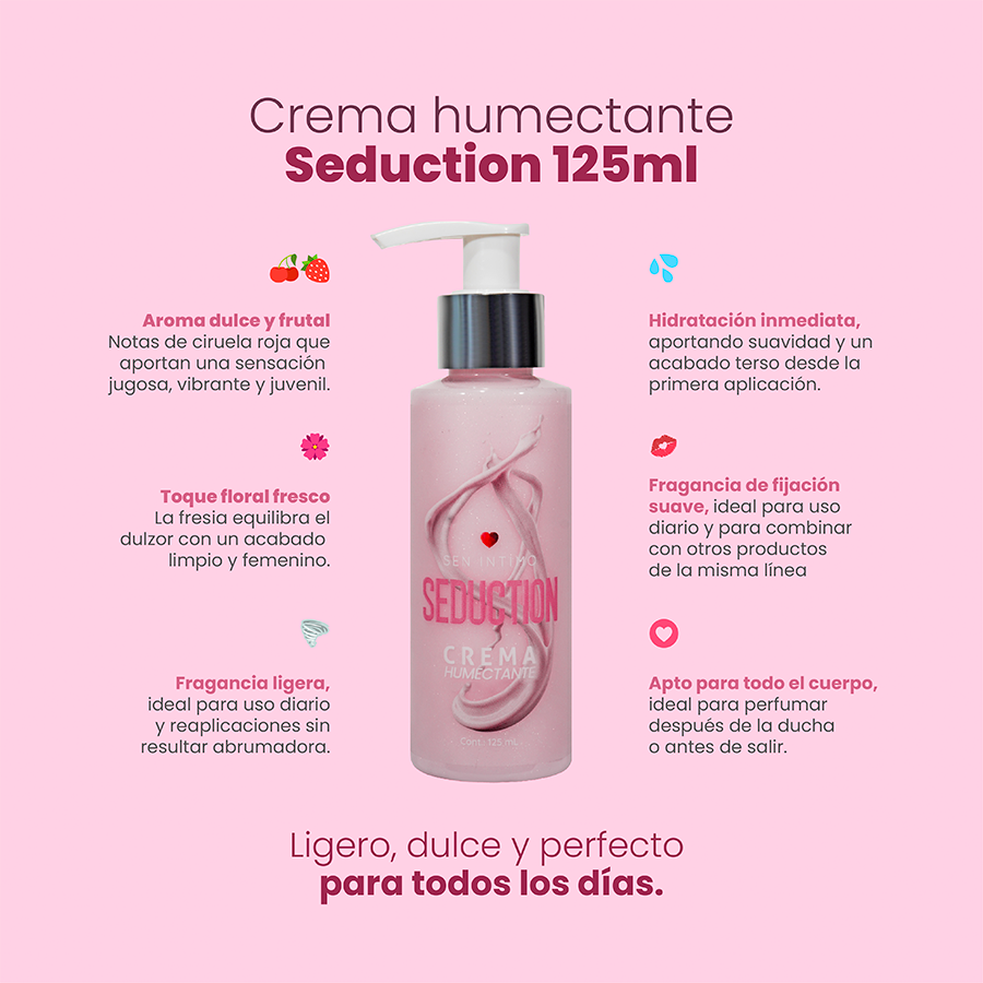 Crema Humectante con Phermonas Seduction X 125 mL Sen Intimo