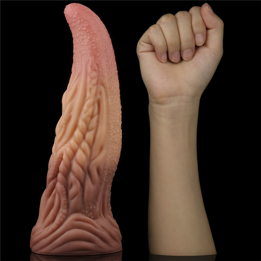 Dildo 10" Dual Layered Tongue