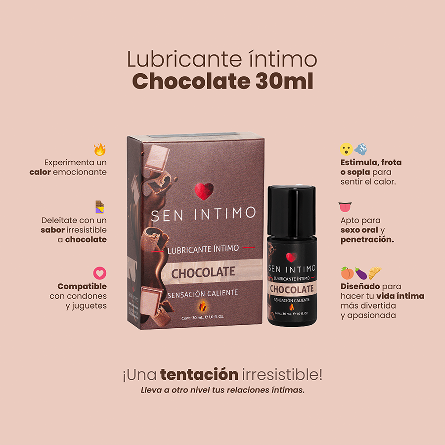 Lubricante Íntimo Chocolate Sensación Caliente x 30 ml by Sen Íntimo