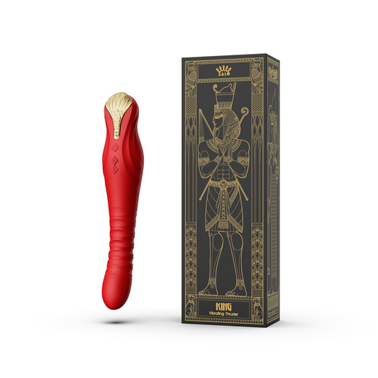 Vibrador de Lujo King Wine Red Controlado por APP Bluetooth by ZALO