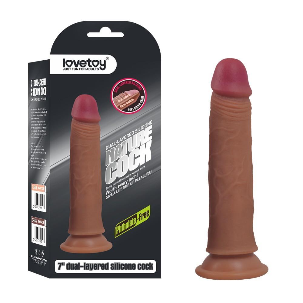 Dildo Silicone 7'' Dual layered