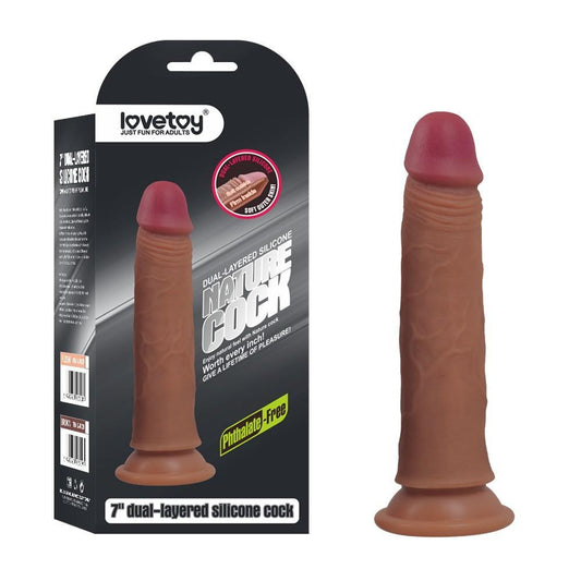 Dildo Silicone 7'' Dual layered
