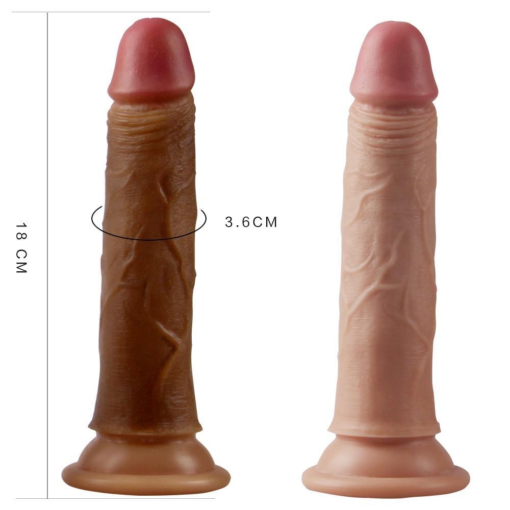 Dildo Silicone 7'' Dual layered