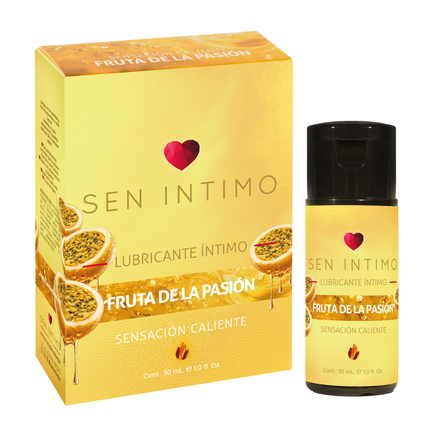Lubricante Íntimo Caliente Passion Fruit X 30 mL Sen Intimo