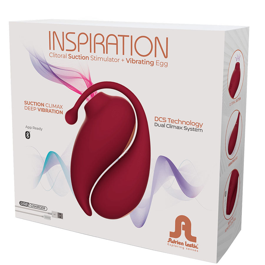 Set de VIbrador Punto G y Estimulador Clitorial por Ondas Inspiration Controlado por APP Global