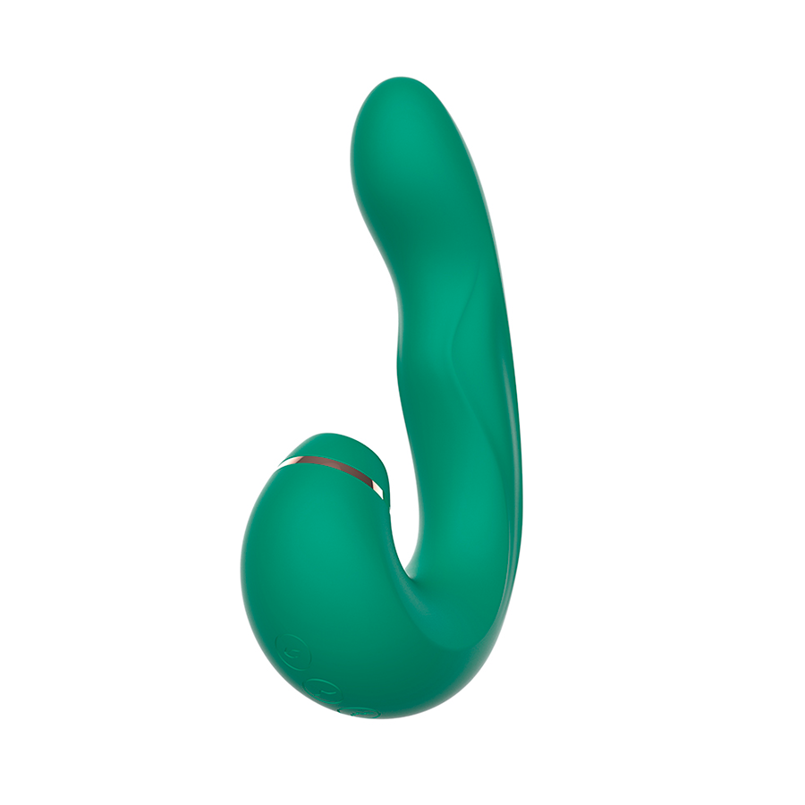 Vibrador Doble Estimulador Siren Green