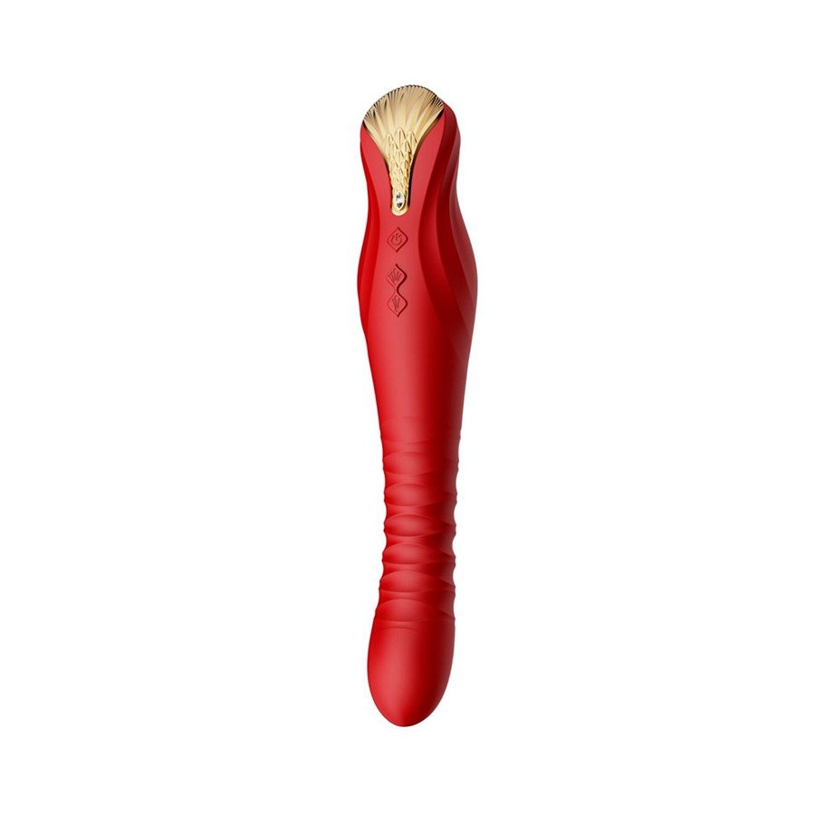 Vibrador de Lujo King Wine Red Controlado por APP Bluetooth by ZALO