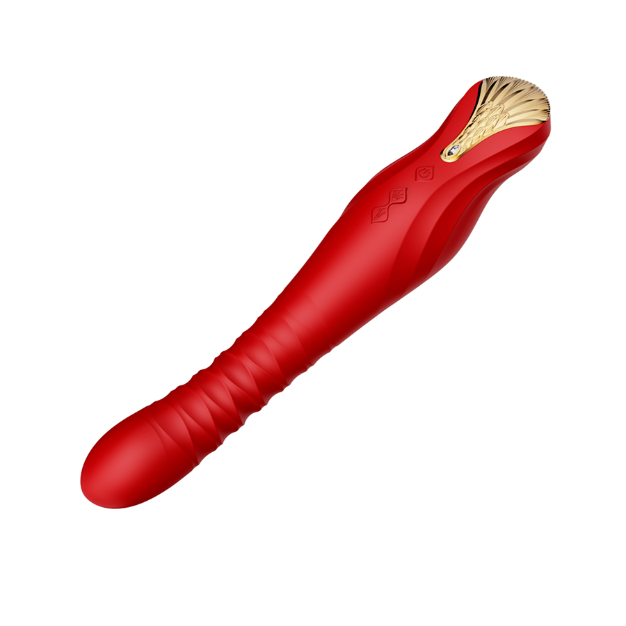 Vibrador de Lujo King Wine Red Controlado por APP Bluetooth by ZALO