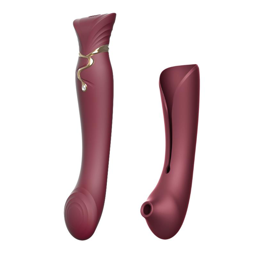 Set Vibrador de Lujo Queen Wine Red Controlado por APP Bluetooth by ZALO