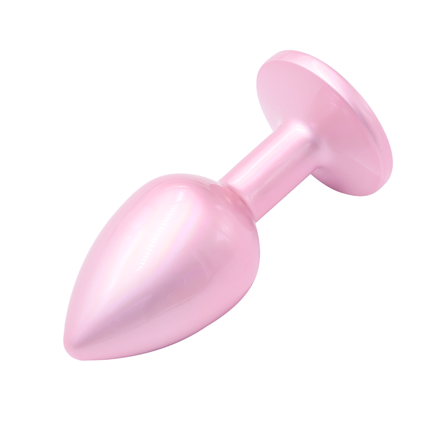 Jewelry Anal Plug Pink Metal/Pink Talla S