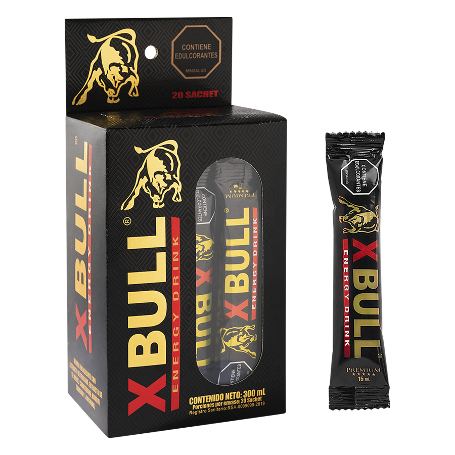 Energizante X-Bull Black Caja  X20 Sachet de 15 mL