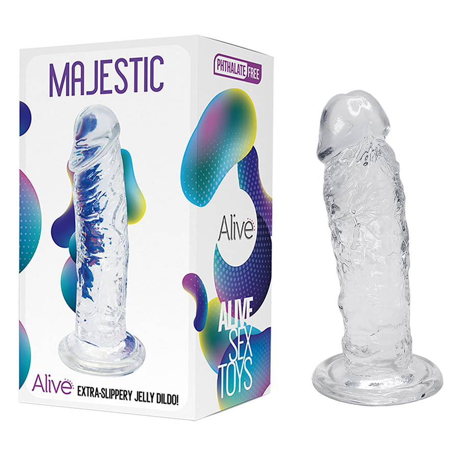 Dildo Majestic Clear New Jelly